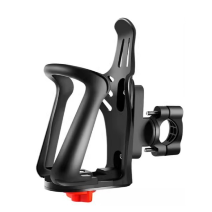 Adjustable Bottle Holder with Wraparound Arm and Rubber Grip for Bikes and Scooters