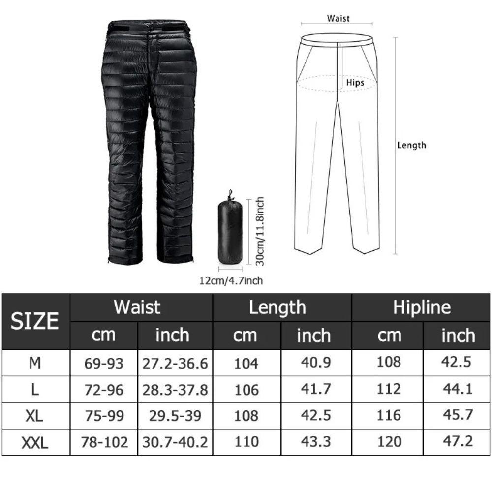 Insulated Pants with Side Leg Zippers for Cold Weather