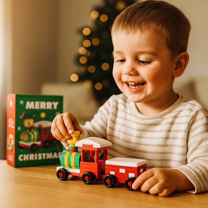 Building Block Christmas Figures with Interlocking Snap Pieces and Assembly Guide