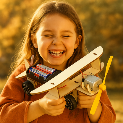 Engineering Construction Set with Hydraulic Arm and Propeller Plane Models