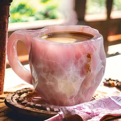 Mineral Crystal Mug with Insulating Walls and Microwave Safe, 350-450ml