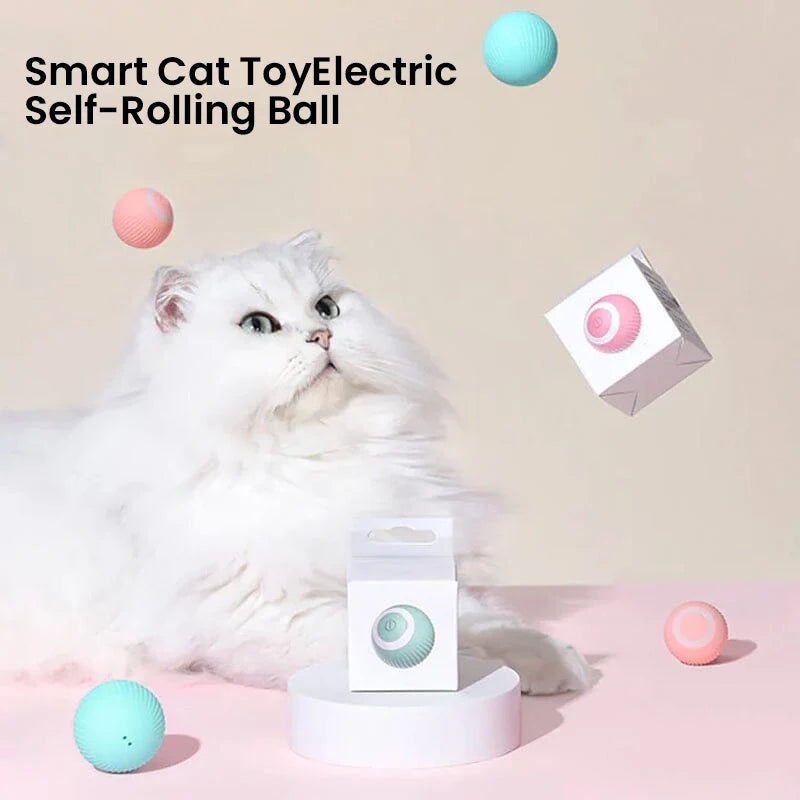 Interactive Cat Ball Toy with Motion Sensor and Dual Play Modes