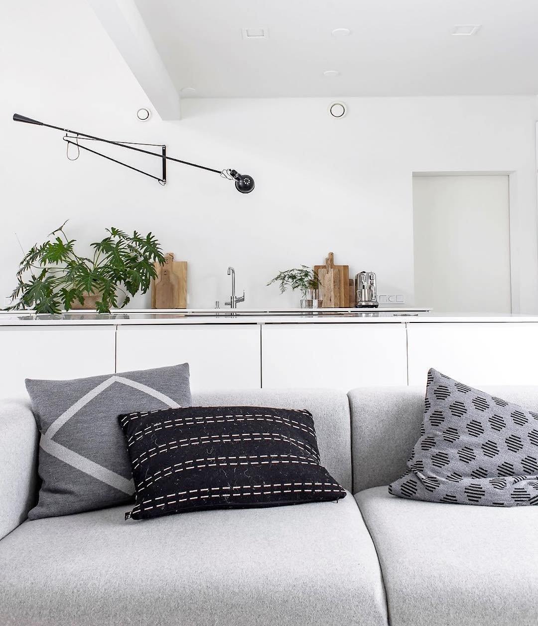 Adjustable Wall Lamp with Extended Arm and Rotating Shade, Cast Iron Counterweight
