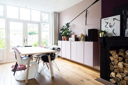Adjustable Wall Lamp with Extended Arm and Rotating Shade, Cast Iron Counterweight
