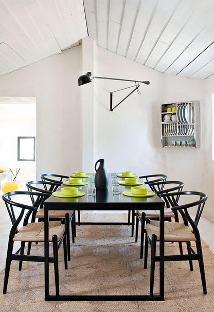 Adjustable Wall Lamp with Extended Arm and Rotating Shade, Cast Iron Counterweight