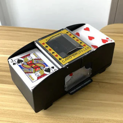 Automatic Playing Card Shuffler in 2 Deck 4 Deck and 6 Deck Sizes with Two Power Options