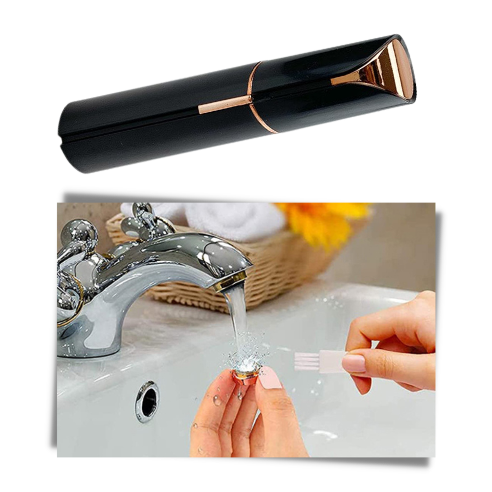Facial Hair Trimmer with LED Light and Detachable Head, Battery Powered