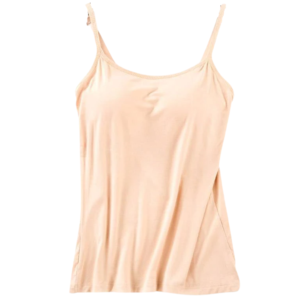 Tank Top with Built-In Padded Bra and Adjustable Straps