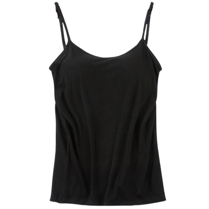 Tank Top with Built-In Padded Bra and Adjustable Straps
