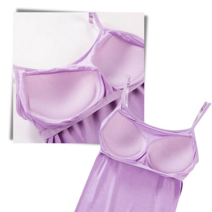 Tank Top with Built-In Padded Bra and Adjustable Straps