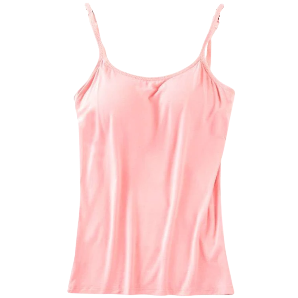 Tank Top with Built-In Padded Bra and Adjustable Straps