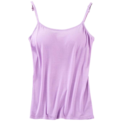 Tank Top with Built-In Padded Bra and Adjustable Straps