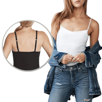 Tank Top with Built-In Padded Bra and Adjustable Straps