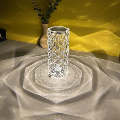 Kristall-Tischlampe mit 3D-Diamant-Effekt und RGB-Licht -    Zorenza