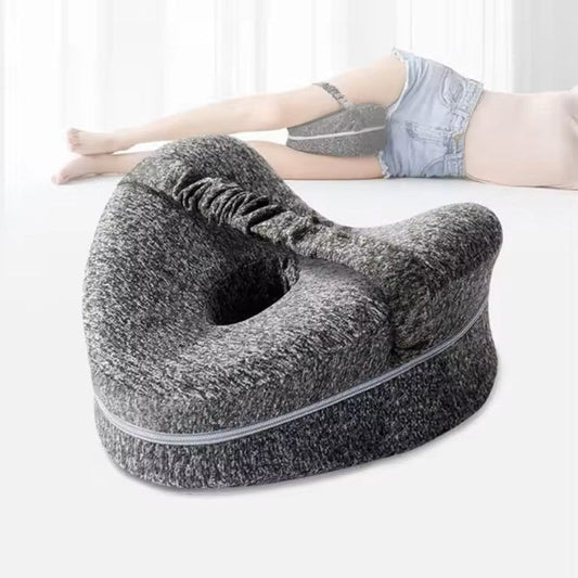 Memory Foam Leg Pillow with Ventilation Design and Adjustable Strap, Washable Cover