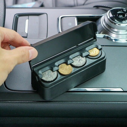 Slim Plastic Coin Holder for a Car Console or Cup Holder That Fits Coins up to 1.05 Inches Across