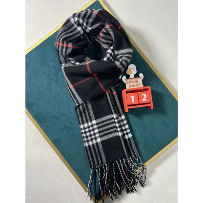 Plaid Winter Scarf 70 Inches with Soft Polyester Fabric and Unisex Design