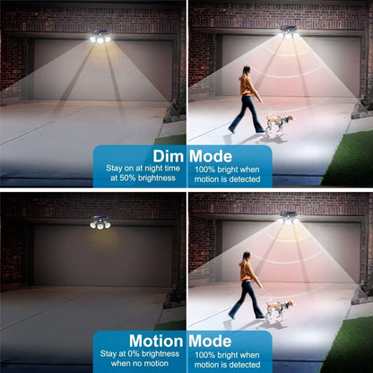 Solar Outdoor Security Floodlight with Motion Sensor