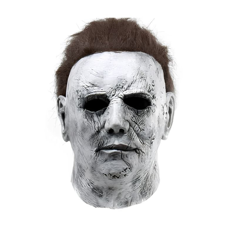 Horror Character Costume Set with Full Face Mask and Jumpsuit for Adults