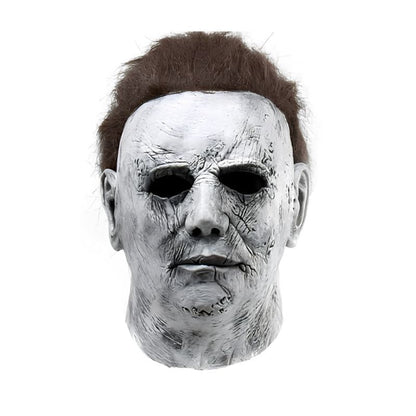 Horror Character Costume Set with Full Face Mask and Jumpsuit for Adults