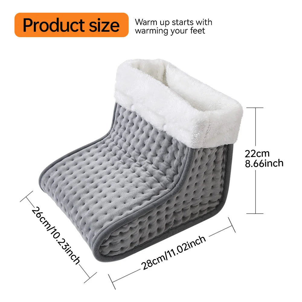 Electric Heated Foot Warmer with Remote Control and Nine Temperature Settings for Indoors