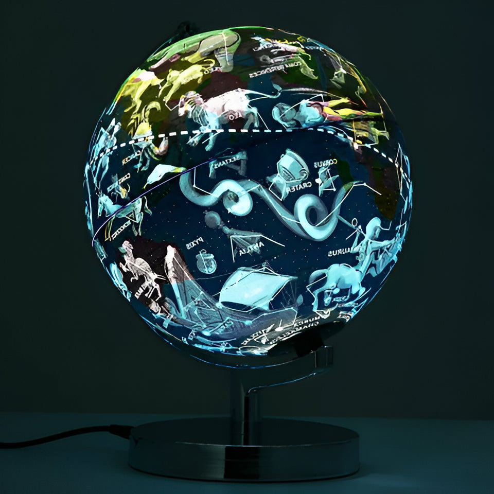 Levitating World Globe with LED Constellation Night Light and Touch Switch