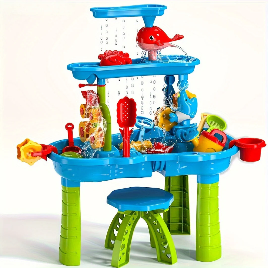 SplashTower Sand & Water Table – 3-Tier Fun for Kids