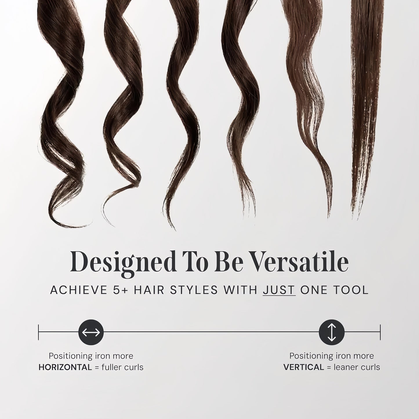 Hair Straightener and Curler with Titanium Plates and 5 Heat Settings