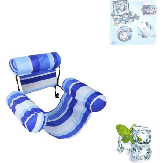 Inflatable Pool Float Chair with Mesh Seat and Adjustable Straps, 250lb Capacity