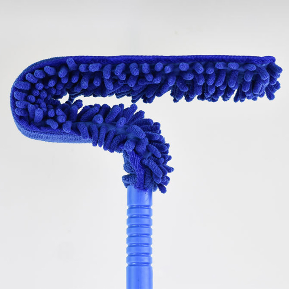 Extendable Ceiling Fan Duster with Coral Velvet Bristles and Flexible Head