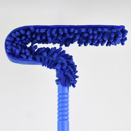 Extendable Ceiling Fan Duster with Coral Velvet Bristles and Flexible Head