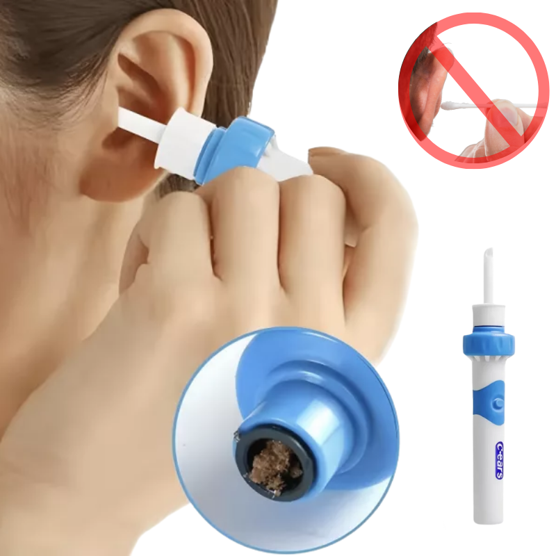 Electric Ear Wax Removal Tool with Silicone Tip and 60-Minute Battery, Portable Design