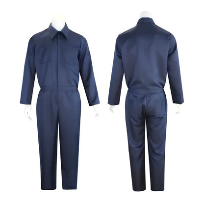 Horror Character Costume Set with Full Face Mask and Jumpsuit for Adults