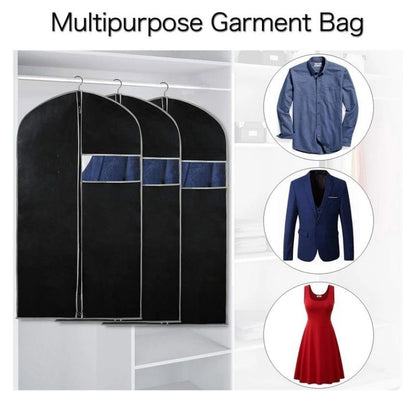 Garment Storage Covers 10-Pack with Transparent Window and Full-Length Zipper