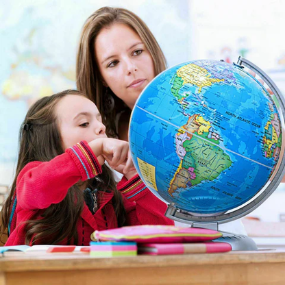 Levitating World Globe with LED Constellation Night Light and Touch Switch