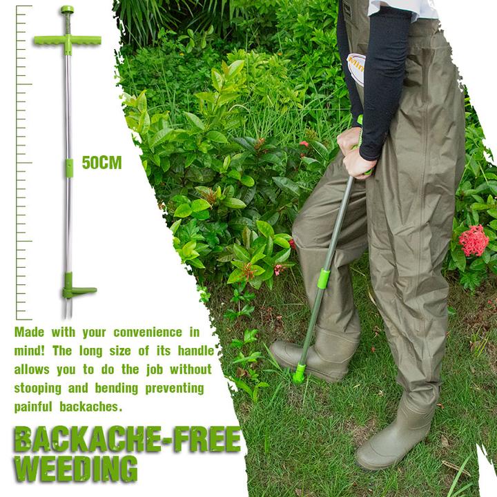 Standing Weed Puller with Triple Steel Claws and Foot Pedal Leverage