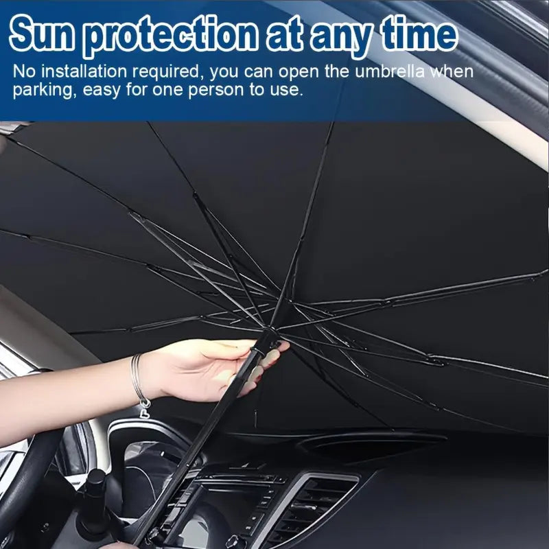 55in x 31in 2026 Heat Reflective Front Window Automotive Glass Sunshade - Blocks 99% Heat, Universal Fit for Cars & SUVs, Vehicle Accessories, Summer Car Visor Accessory Car Privacy Curtain allveramart