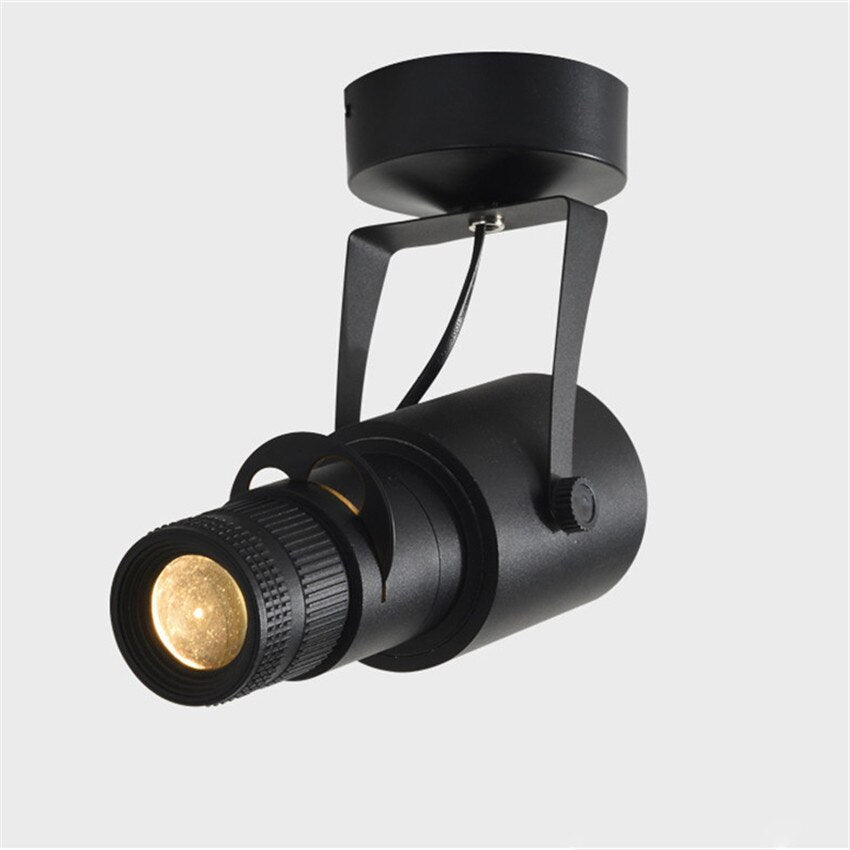 Adjustable LED Spotlight with Swivel Head and Three Color Temperatures, Dimmable Ceiling Mount