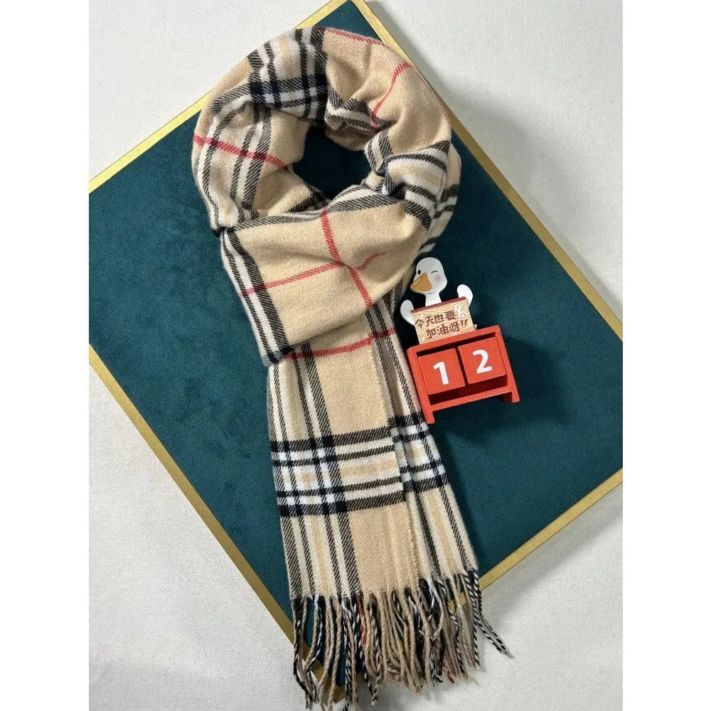 Plaid Winter Scarf 70 Inches with Soft Polyester Fabric and Unisex Design
