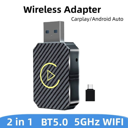 Wireless Phone to Car Display Adapter with Dual Band Connection and Auto Pairing