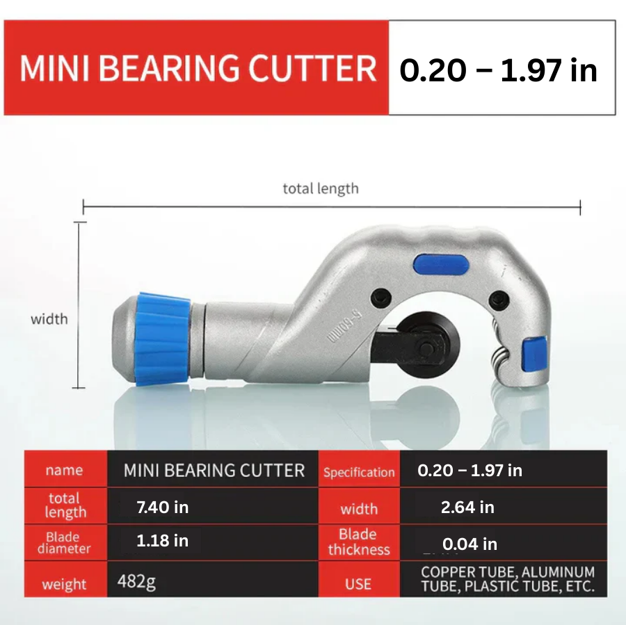 Heavy-Duty Pipe Cutter for Metal and PVC Tubing