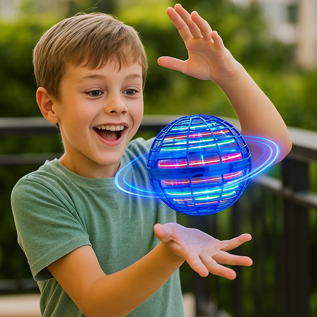 LED Flying Ball with Rechargeable Battery and Indoor Outdoor Use