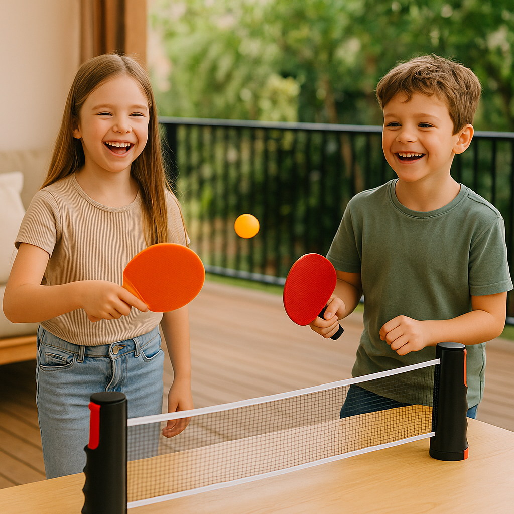 Adjustable Table Tennis Net for Any Table Shape, Quick Setup, in Four Colors