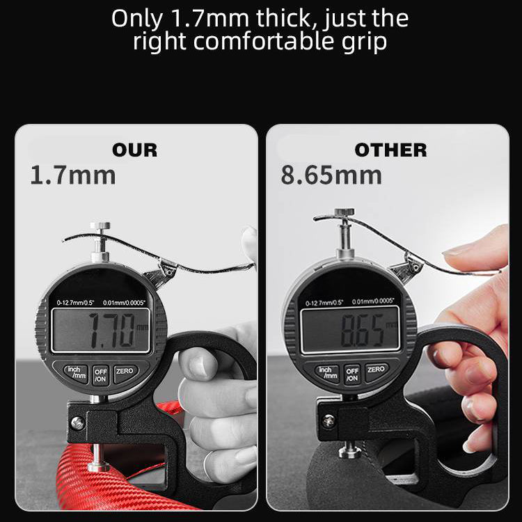 Steering Wheel Cover with Carbon Fiber Grip and Card Lock System, Textured Non Slip