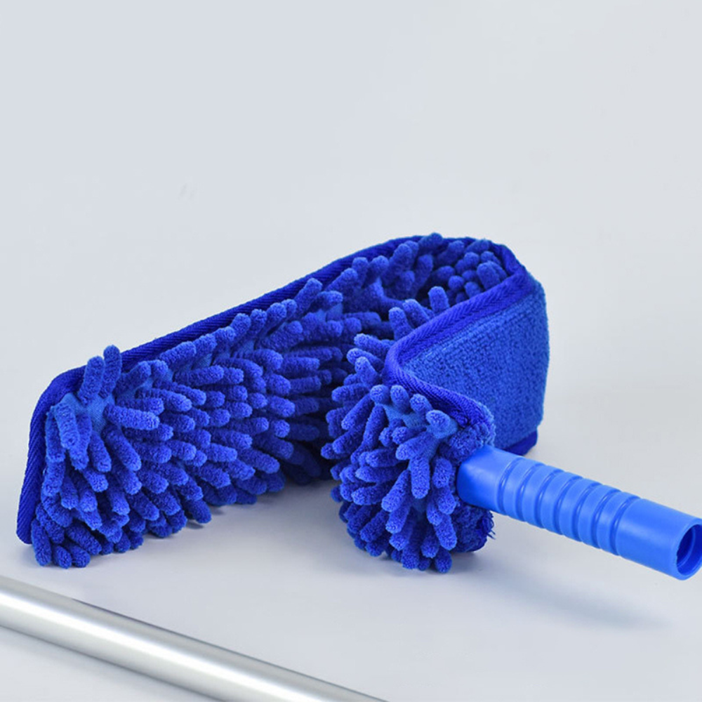 Extendable Ceiling Fan Duster with Coral Velvet Bristles and Flexible Head