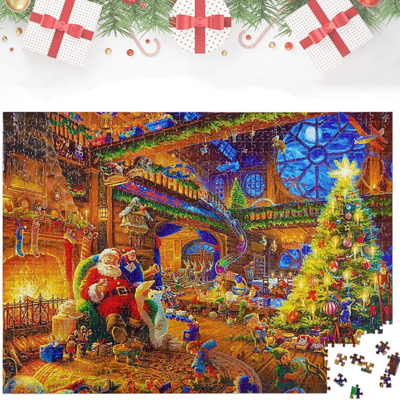 24 Day Christmas Jigsaw Countdown with 42 Pieces Per Box and a Full Size Poster