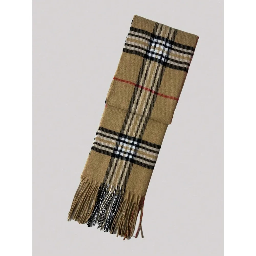 Plaid Winter Scarf 70 Inches with Soft Polyester Fabric and Unisex Design