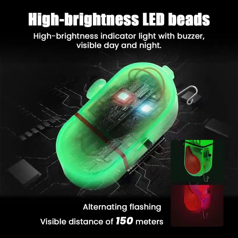 Fishing Bite Alarm with LED Light, New Sensitive Smart Electronic Fishing Bells for Rods, Fish Bite Alarm Sound Alert Bell, Clip-On Electronic Fishing Alarms Bite Alarms for Fishing allveramart