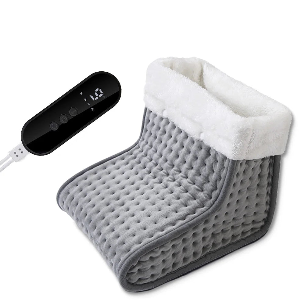 Electric Heated Foot Warmer with Remote Control and Nine Temperature Settings for Indoors