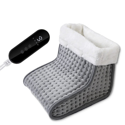 Electric Heated Foot Warmer with Remote Control and Nine Temperature Settings for Indoors